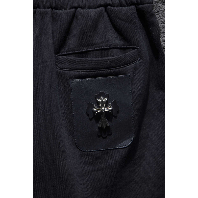 Ch*0me heart  printed cotton shorts black