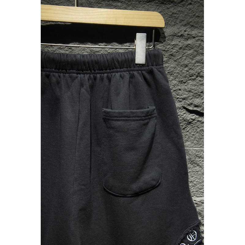 Ch*0me heart embroidered cotton shorts black