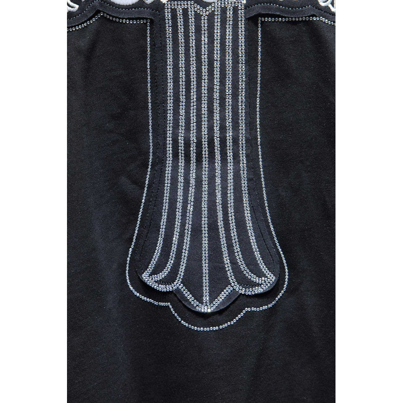 Ch*0me heart logo embroidered t-shirt black