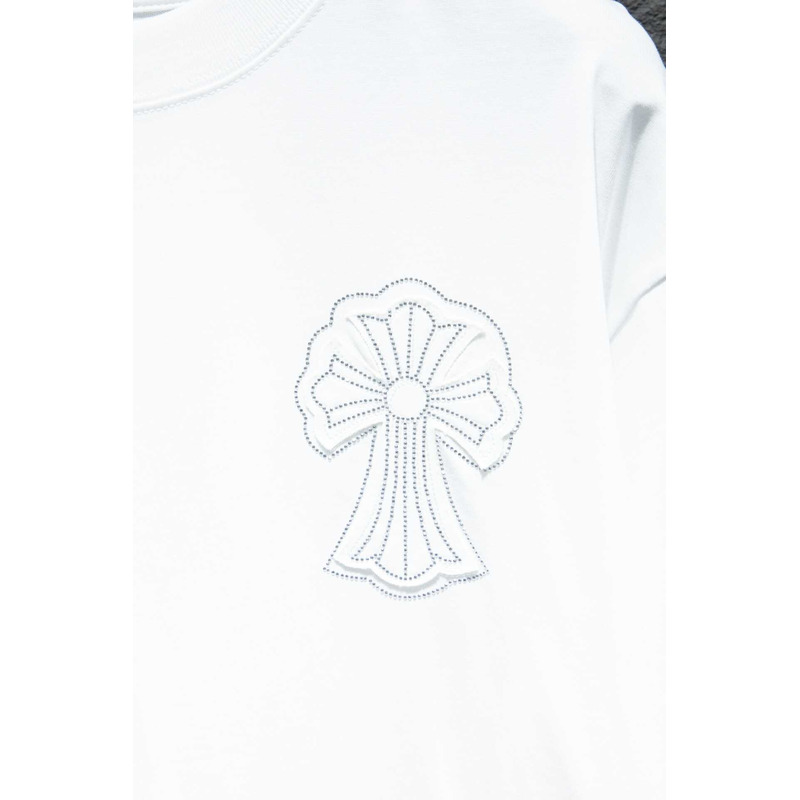 Ch*0me heart logo embroidered t-shirt  white