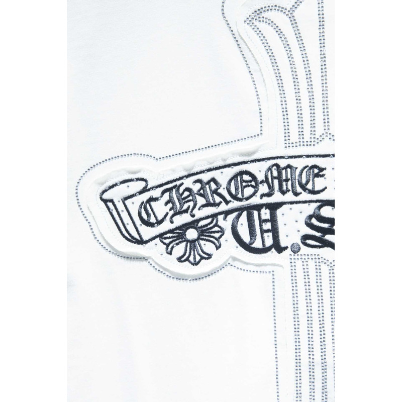 Ch*0me heart logo embroidered t-shirt  white