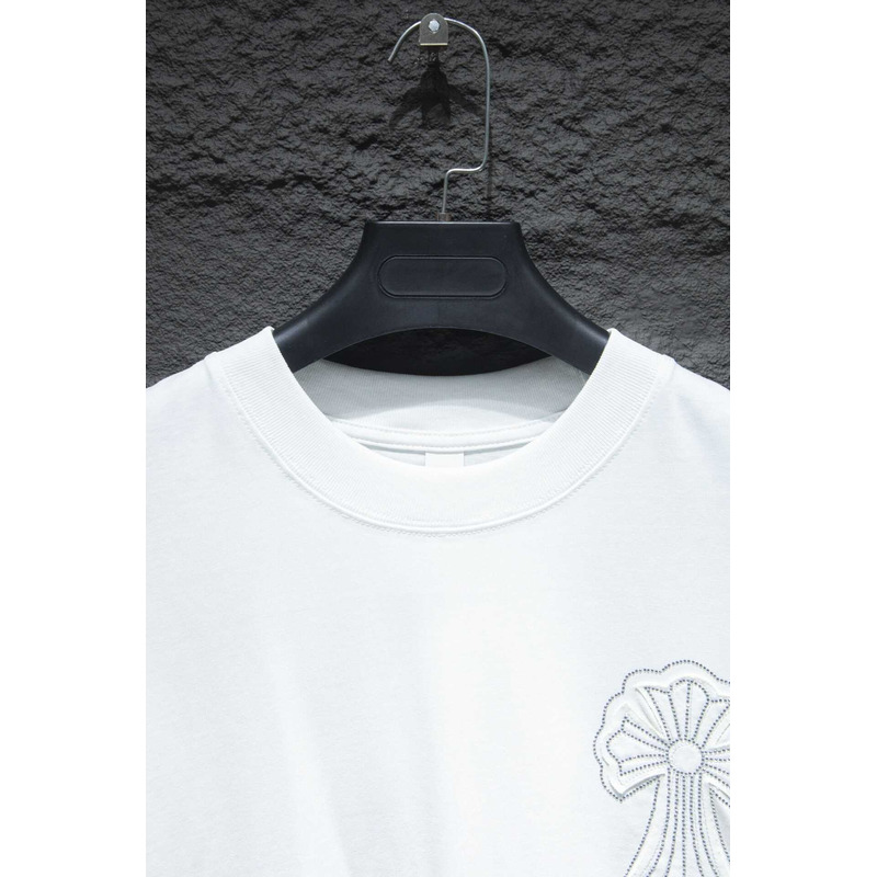 Ch*0me heart logo embroidered t-shirt  white