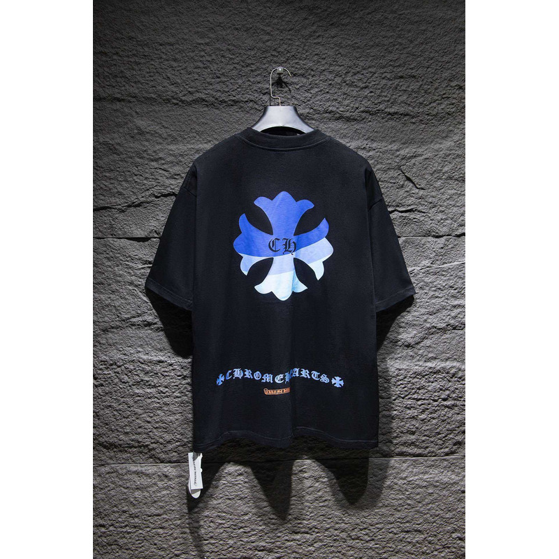 Ch*0me heart logo t-shirt cotton black