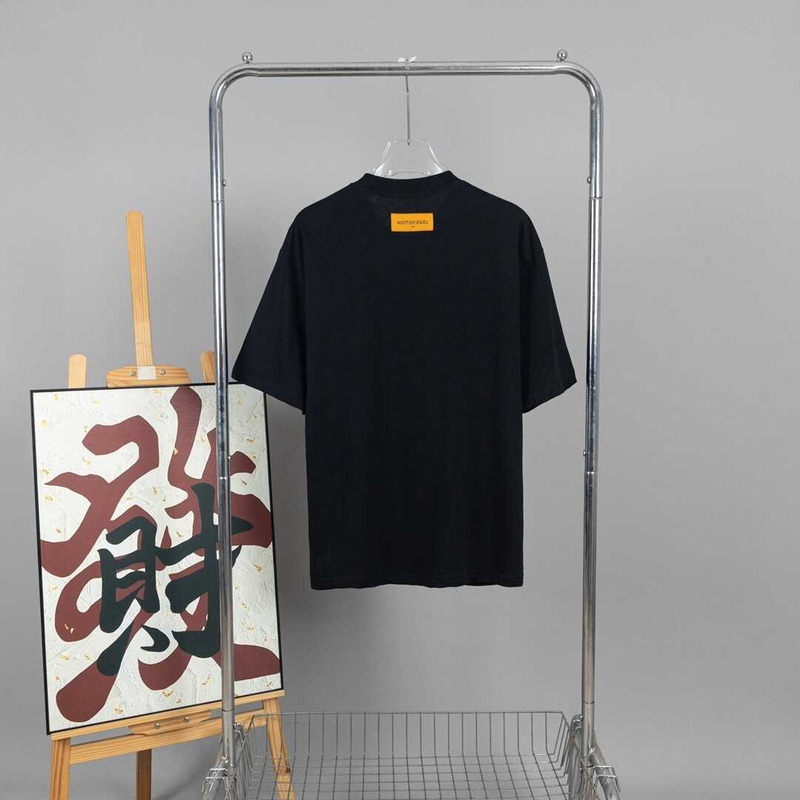 l**is V*t*n lv drip t-shirt cotton black