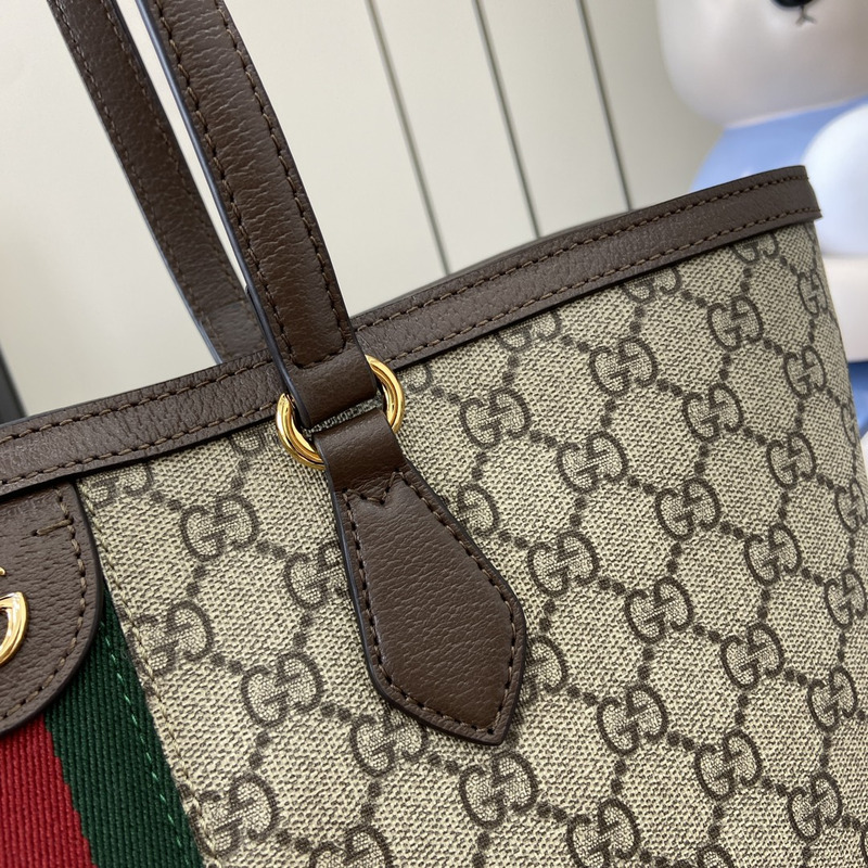 g*u*i S*p*e monogram ophidia tote medium brown