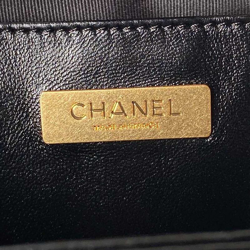 Ch*el mini bag with top handle black
