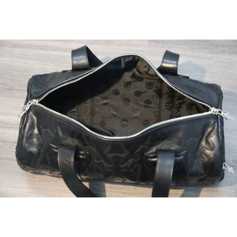 Ch*0me heart duffle bag withsterling silver zipper(40*20*10cm)