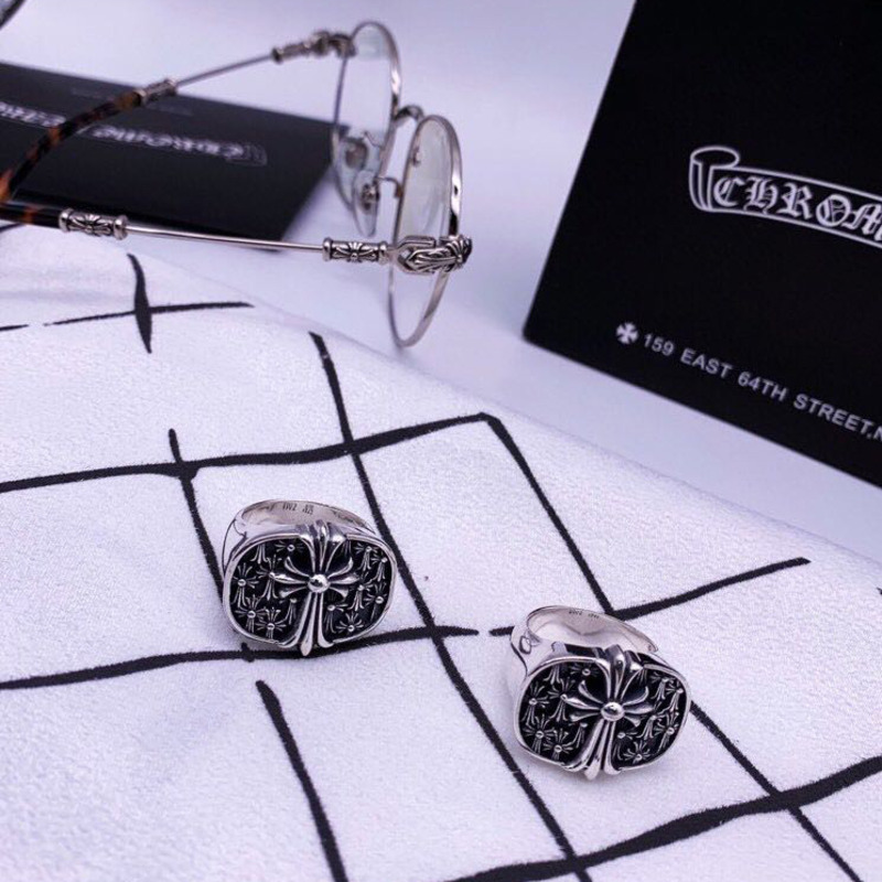 Ch*0me heart multi cemetery cross ring