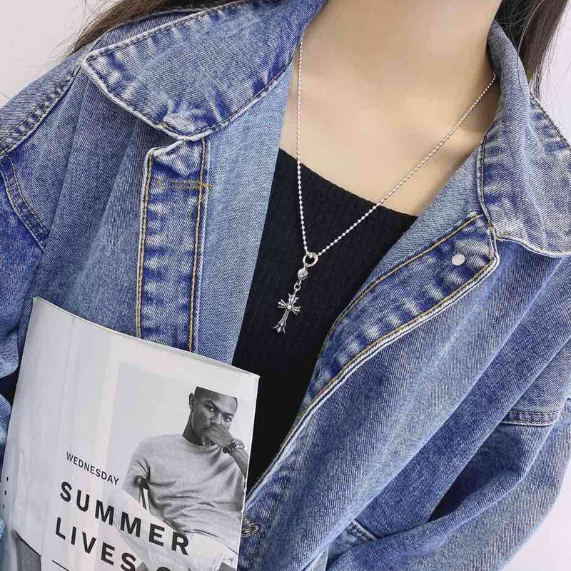 Ch*0me heart cross necklace