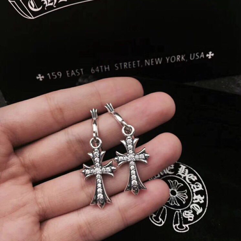 Ch*0me heart cross earrings