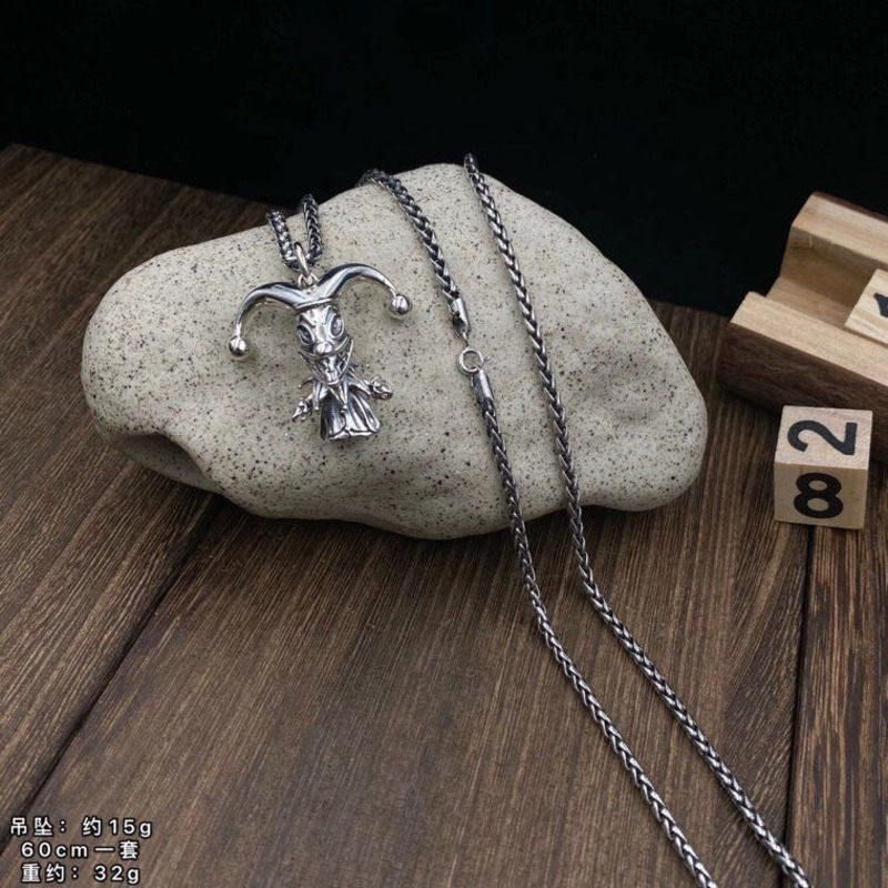 Ch*0me heart circus clown pendant