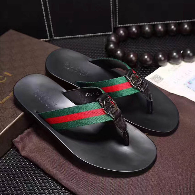 G*u*i web strap thong sandal